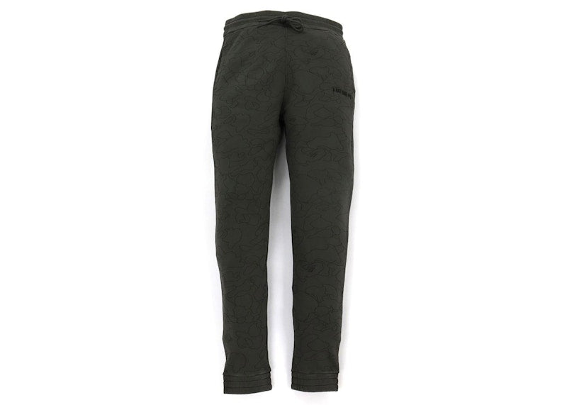 BAPE Line 1st Camo Washed Slim Fit Sweat Pants Black