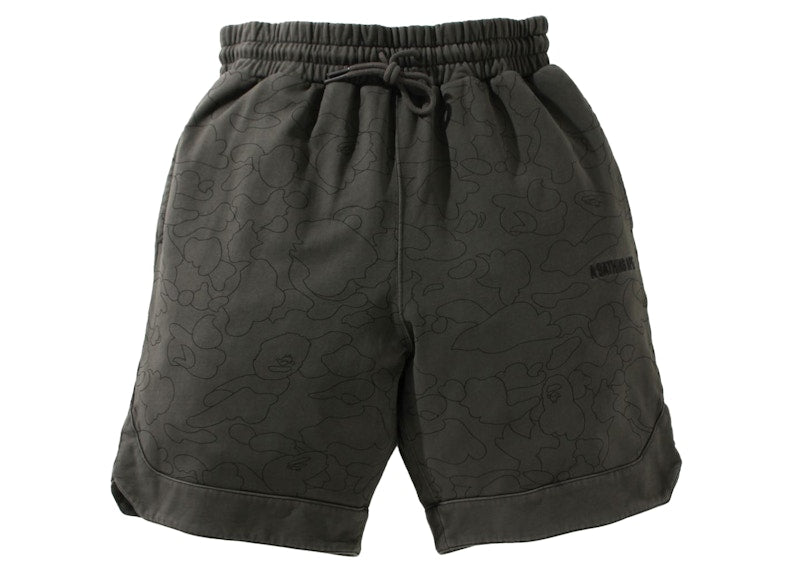 BAPE Line 1st Camo Washed Sweat Wide Fit Basketball Shorts Black