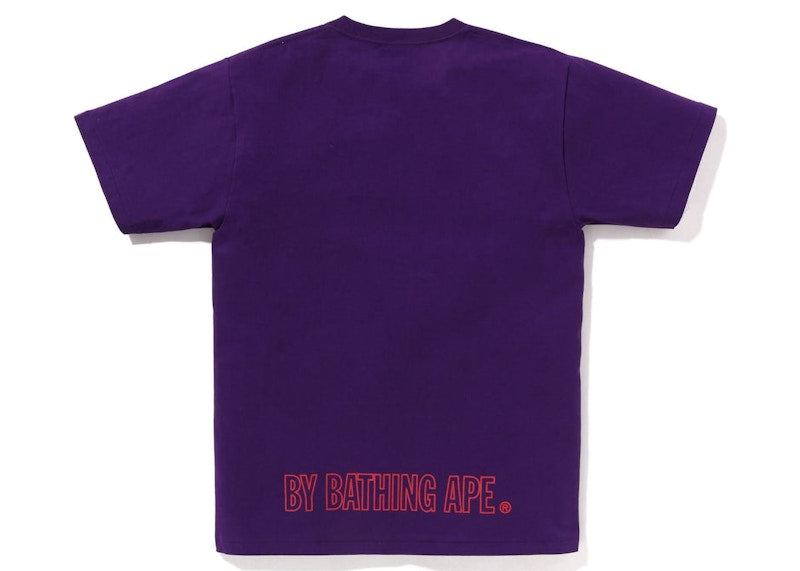 BAPE Line Ape Face Tee Purple