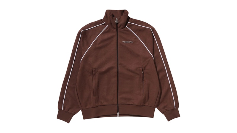 BAPE Line Camo Jacquard Metal Logo Relaxed Fit Track Jacket Brown