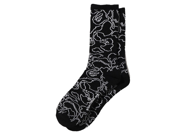 BAPE Line Camo Socks Black