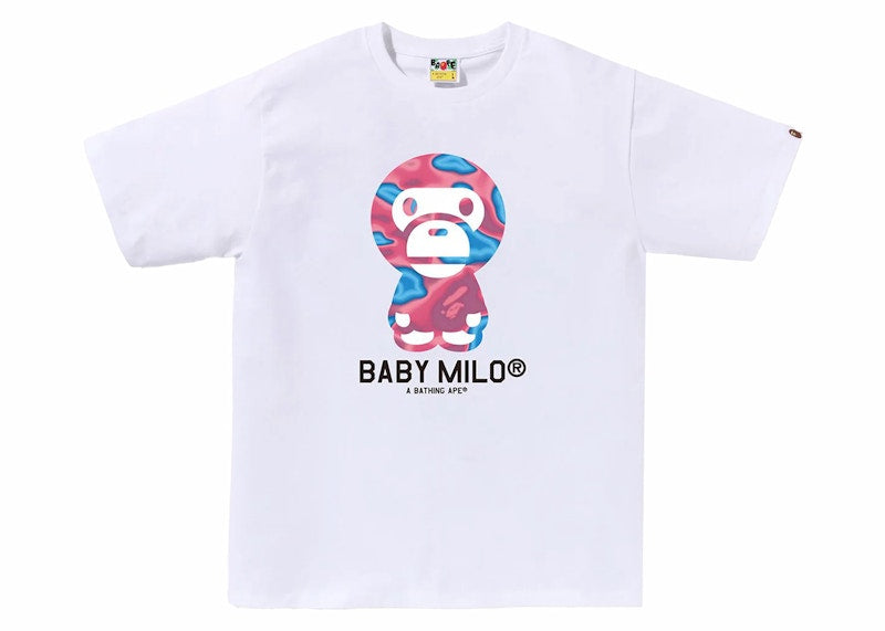 BAPE Liquid Camo Baby Milo Tee White/Pink