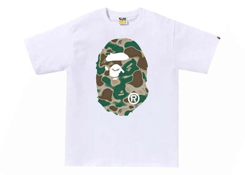 BAPE Liquid Camo Big Ape Head Tee White