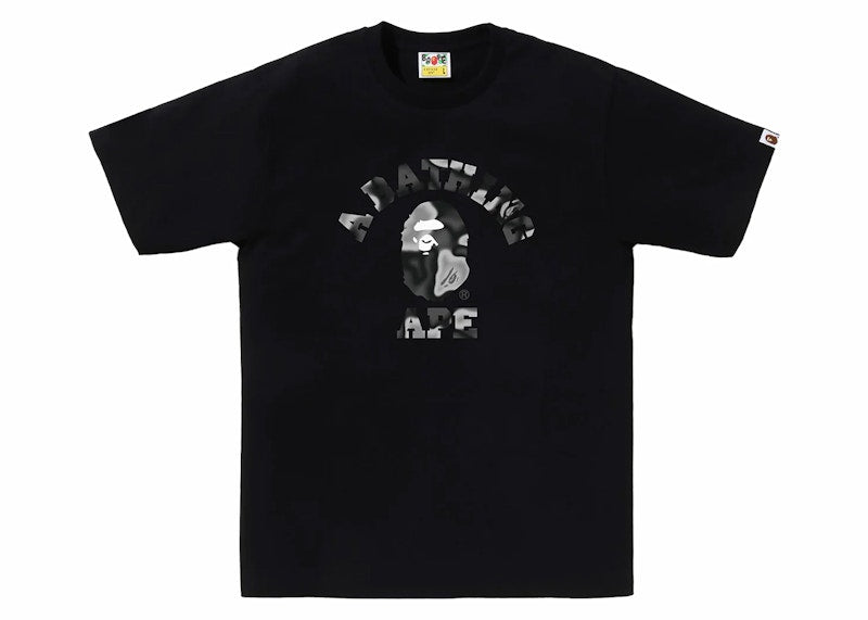 BAPE Liquid Camo College Tee Black/Black