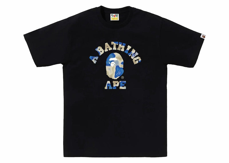 BAPE Liquid Camo College Tee Black/Blue