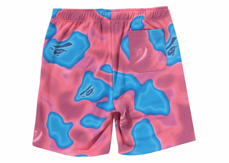BAPE Liquid Camo Shark Sweat Shorts Pink