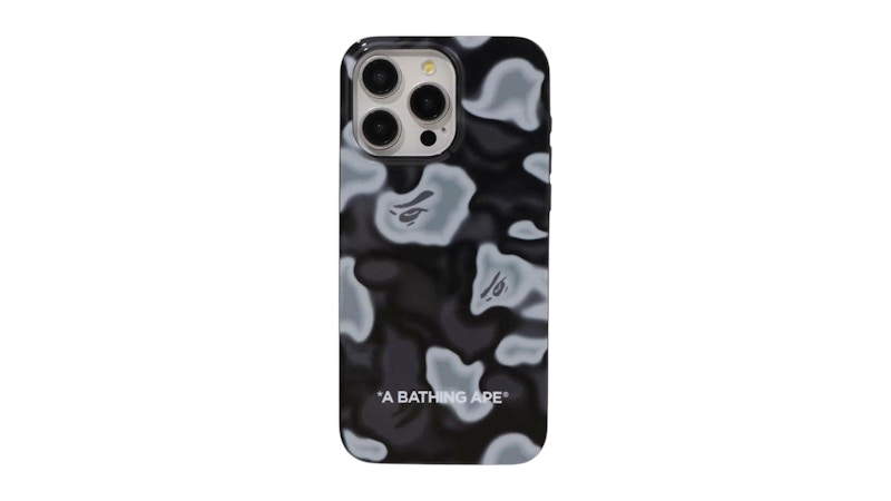 BAPE Liquid Camo iPhone 15 Pro Max Case Black