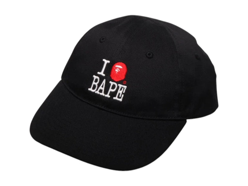 BAPE Logo Cotton Twill Cap Black