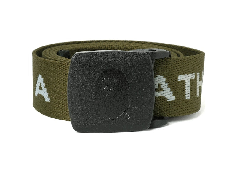 BAPE Logo GI Belt Olive