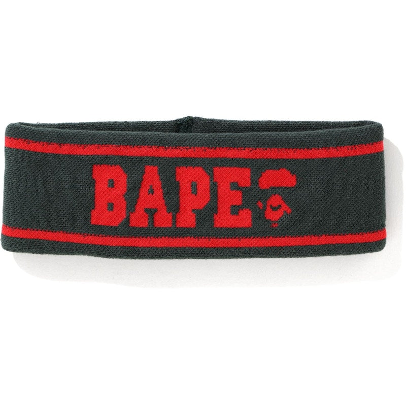 BAPE Logo Headband Olive/Red