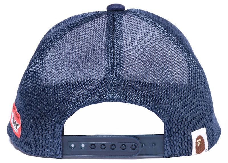 BAPE Logo Mesh Cap Navy