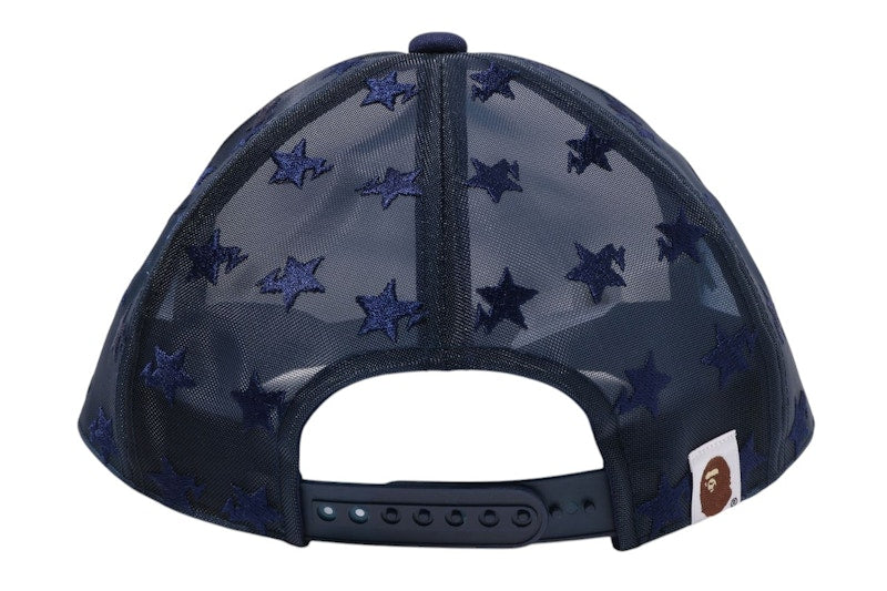 BAPE Logo Mesh Cap (SS25) Navy