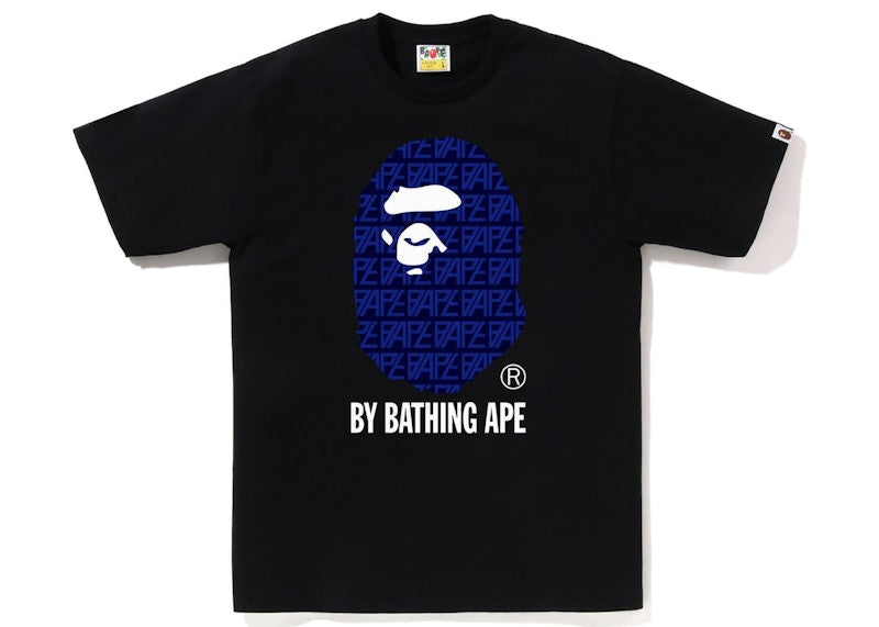 BAPE Logo Monogram By Bathing Ape Tee Black Navy