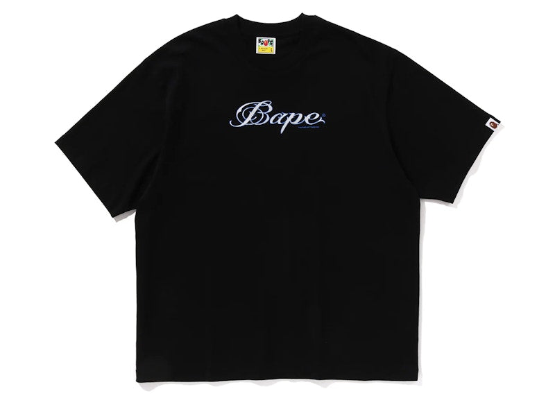 BAPE Logo Relaxed Fit Tee Black