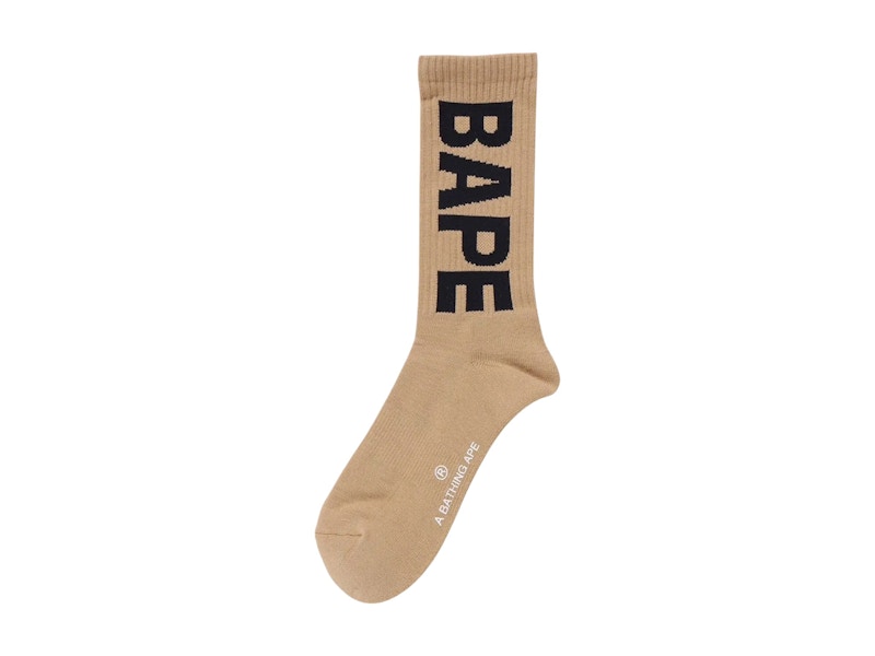 BAPE Logo Socks Beige