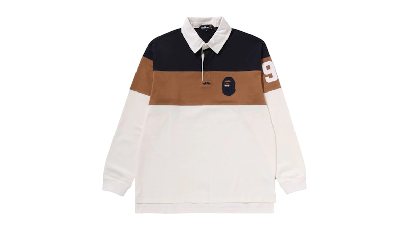 BAPE Longsleeve II Rugby Polo Shirt Ivory