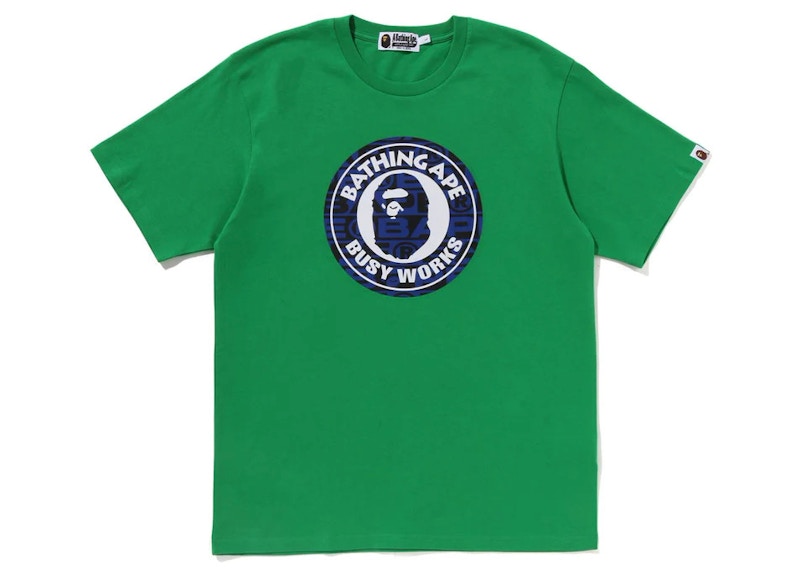 BAPE Lux Sport Pattern Busy Works Tee Green
