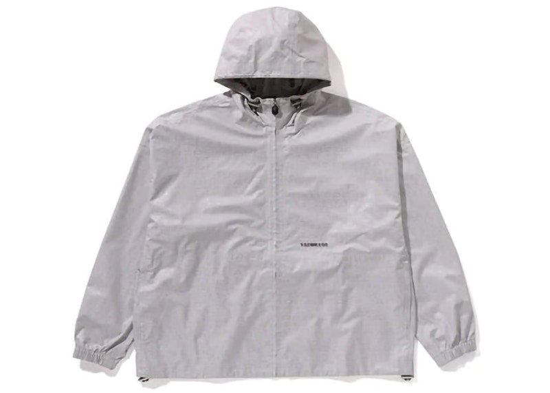BAPE Lux Sport Pattern Jacquard Nylon Hooded Jacket Gray