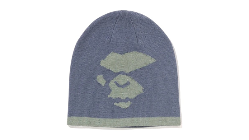 BAPE Mad Face Knit Cap Sax