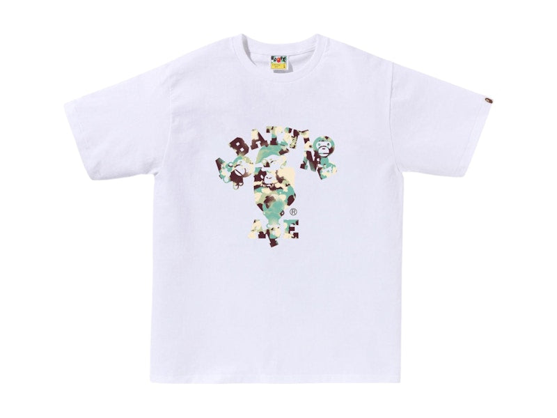 BAPE Map Camo College Milo Tee White/Multicolor