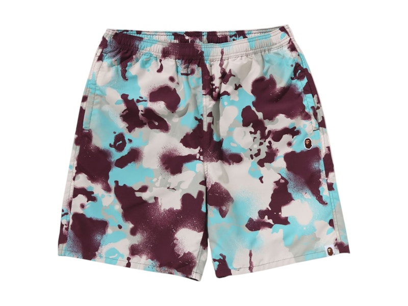 BAPE Map Camo Regular Fit Beach Shorts Multicolor