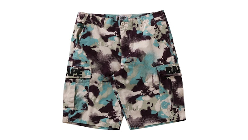 BAPE Map Camo Regular Fit Cargo Shorts Multi