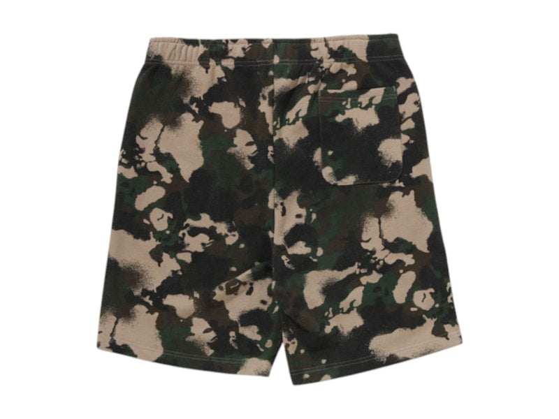 BAPE Map Camo Regular Fit Shark Sweat Shorts Green