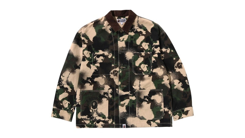 BAPE Map Camo Work Jacket Jacket Green