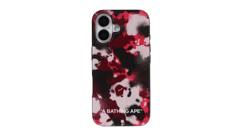 BAPE Map Camo iPhone 16 Case Red