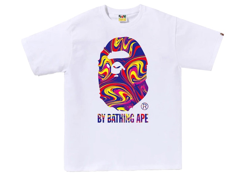 BAPE Marbling By Bathing Ape Tee White