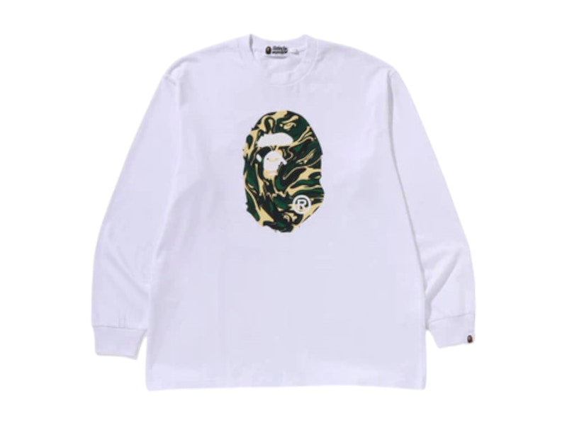 BAPE Marbling Camo Ape Head Relaxed Fit Tee White