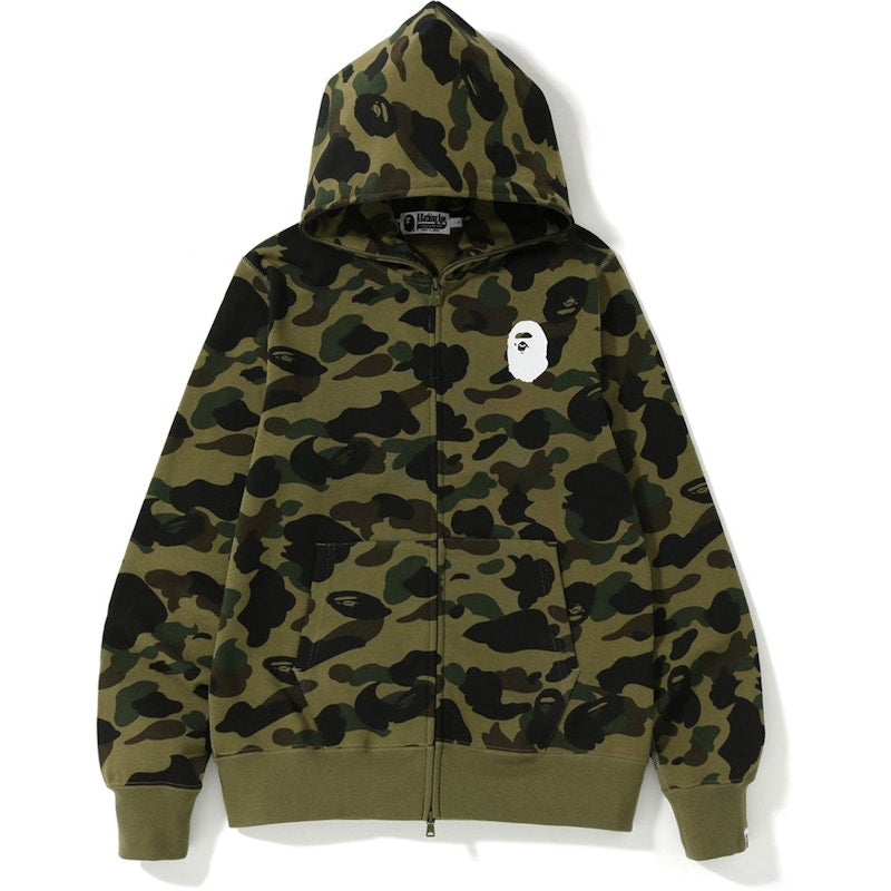BAPE Men 1st Camo Full Zip Hoodie Green