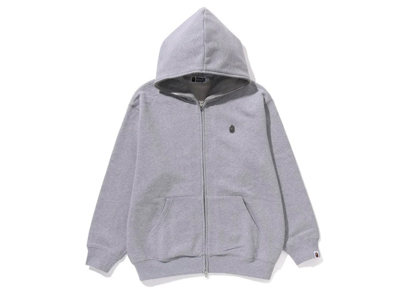 BAPE Metal One Point Full Zip Hoodie Gray