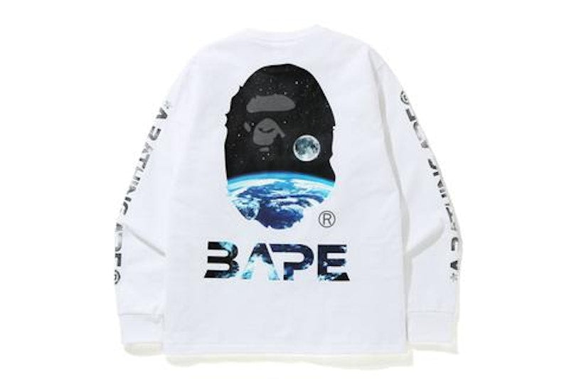 BAPE Mid Autumn Festival Long Sleeve Tee White