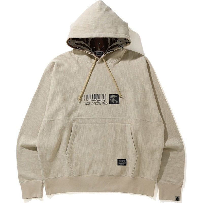 BAPE Military Loose Fit Pullover Hoodie Beige