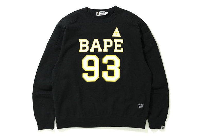 BAPE Military Padded Relaxed Fit Crewneck Black