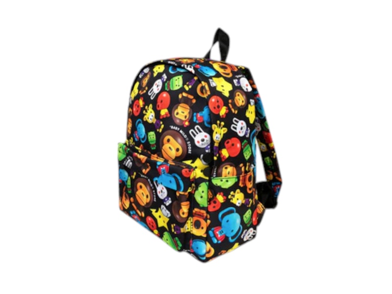 BAPE Milo 3D All Print Pattern Medium Backpack Black