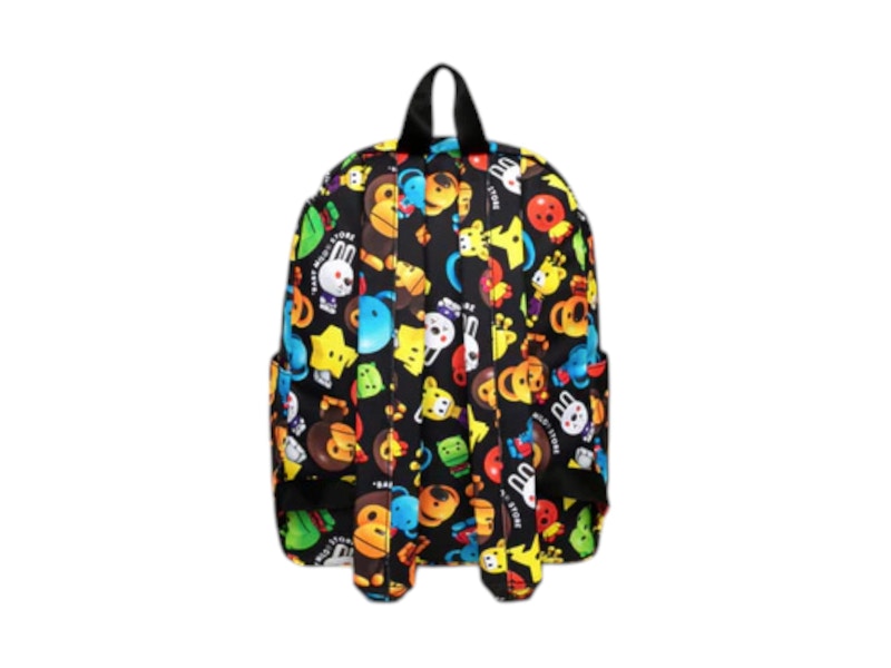 BAPE Milo 3D All Print Pattern Medium Backpack Black