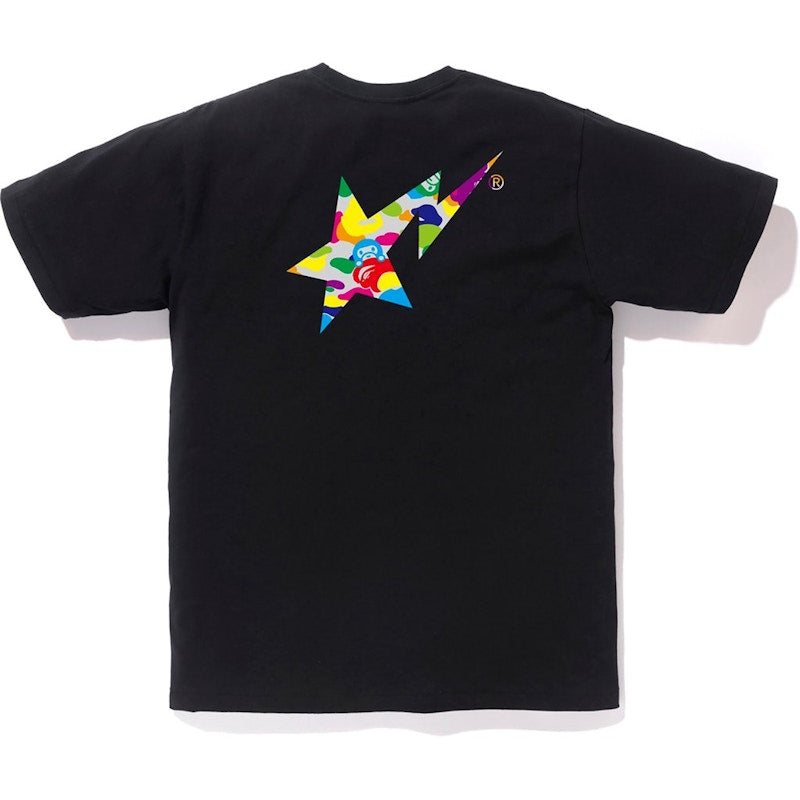 BAPE Milo ABC Multi Bapesta Tee Black