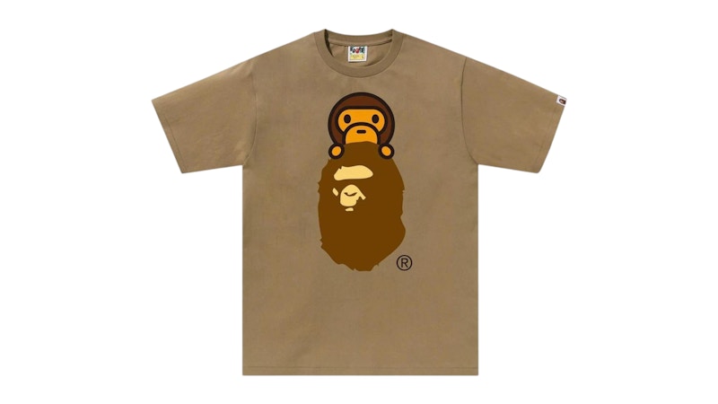 BAPE Milo On Ape Head Tee Beige
