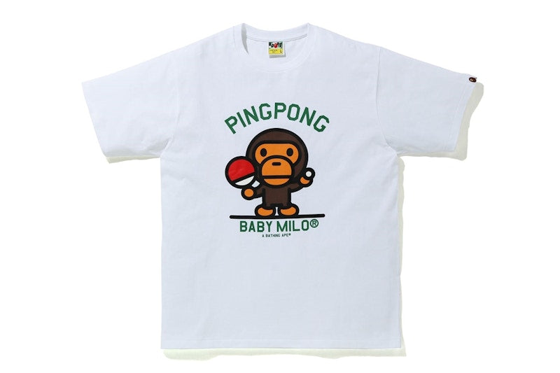 BAPE Milo Pingpong Sports Tee White