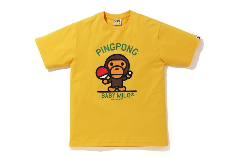 BAPE Milo Pingpong Sports Tee Yellow