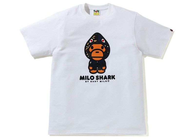 BAPE Milo Shark Tee White/Navy