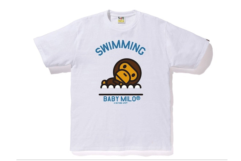 BAPE Milo Swimming Sports Tee White