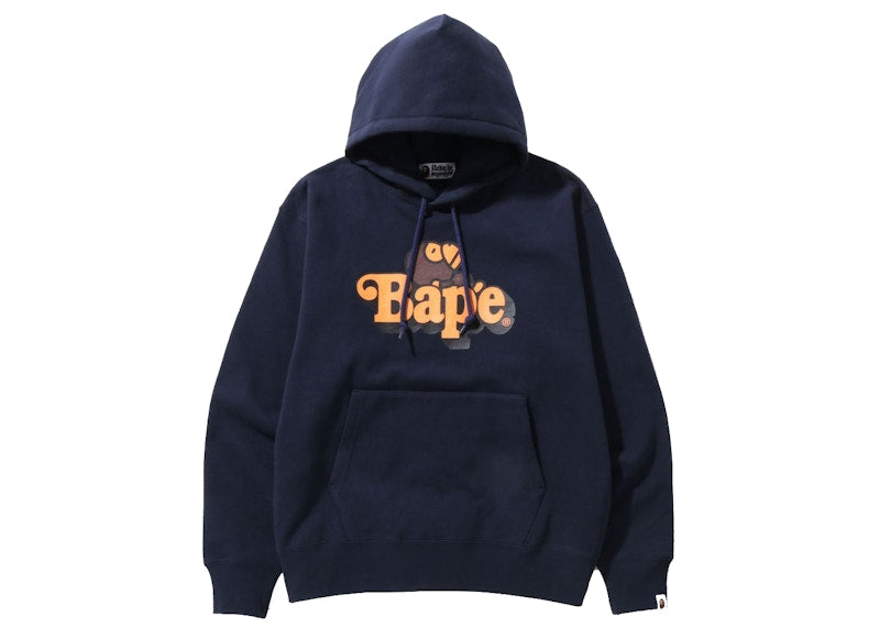 BAPE Milo on Bape Relaxed Fit Pullover Hoodie Navy