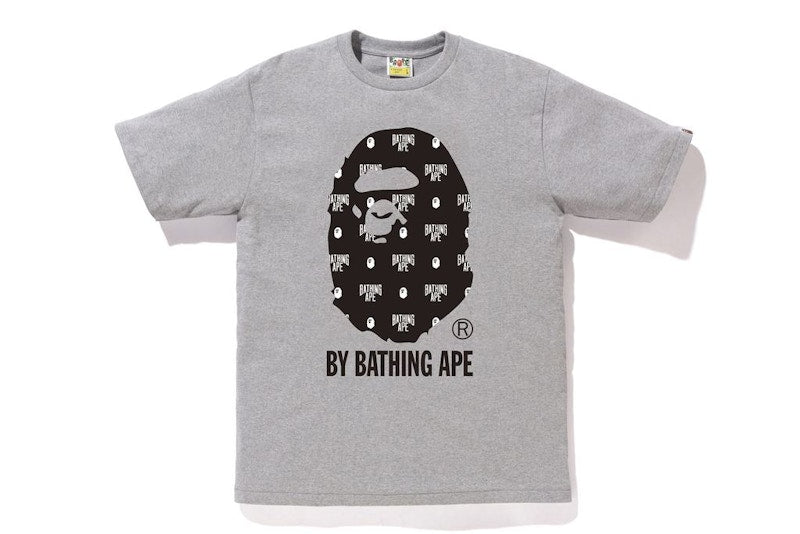 BAPE Monogram by Bathing Tee Gray/Black