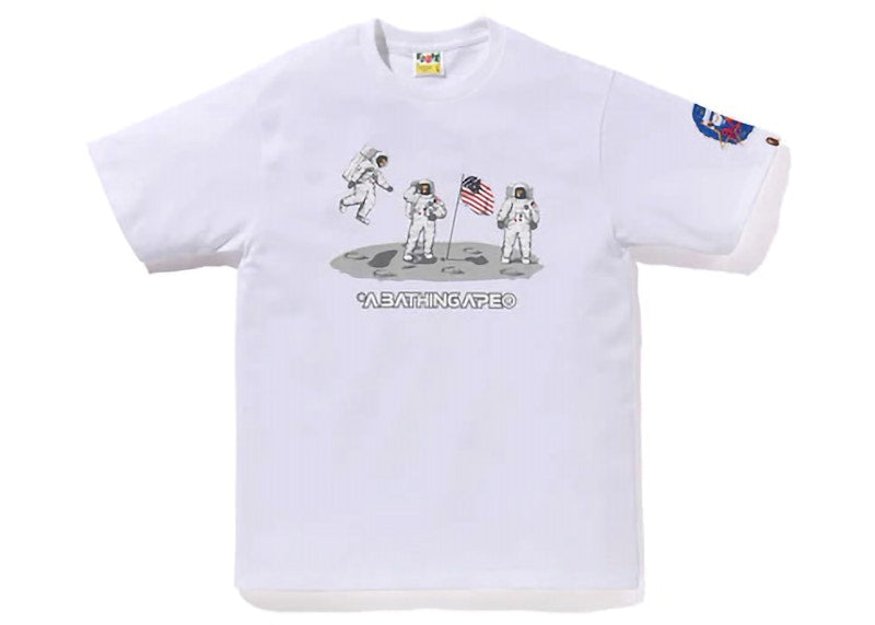 BAPE Moon Landing Tee White