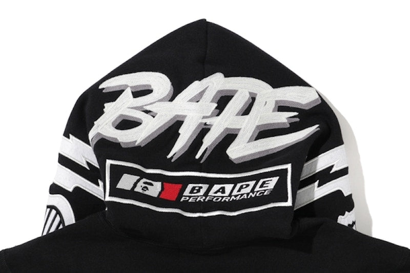 BAPE Motor Sport Full Zip Hoodie Black