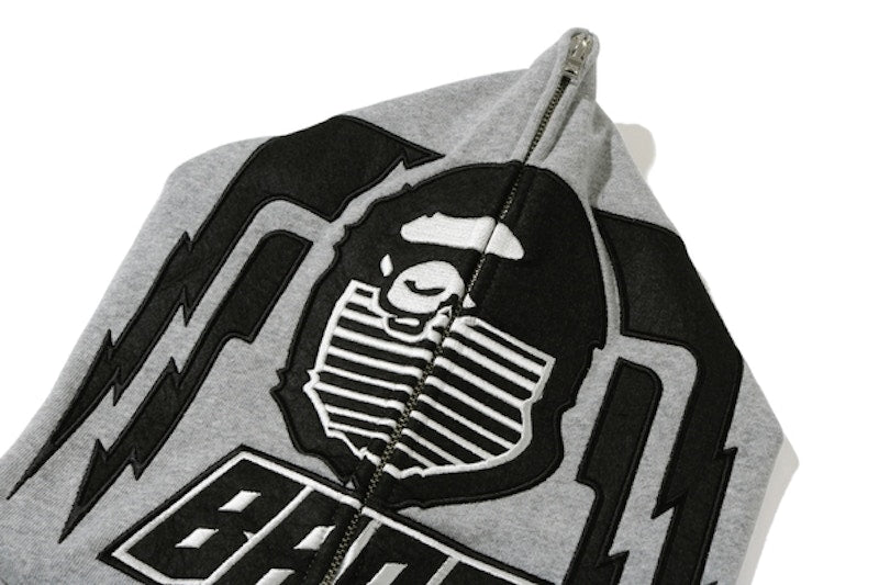BAPE Motor Sport Full Zip Hoodie Grey