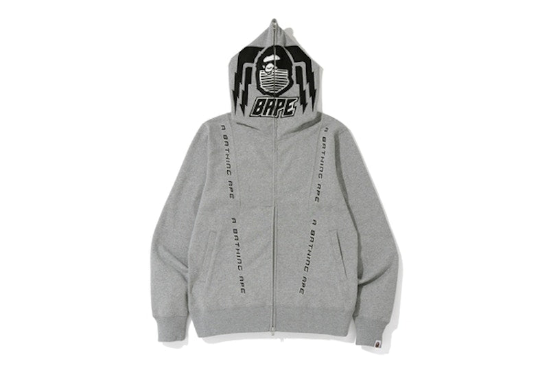 BAPE Motor Sport Full Zip Hoodie Grey
